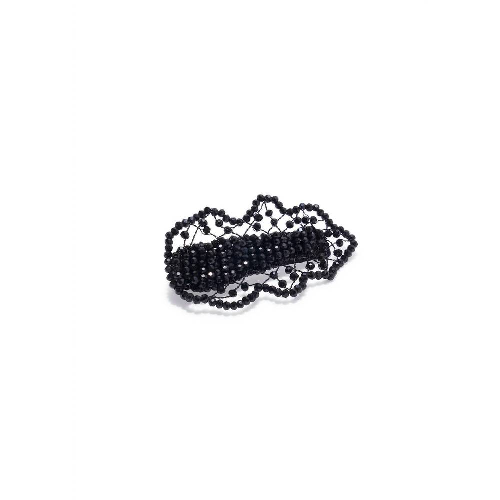 NEW EMM KUO women's crystal hair clip in black